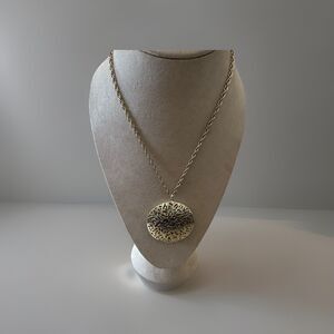 Kendra Scott Vintage Gold Tone Camden Necklace 14” Drop 4” Extender, 28 In Chain